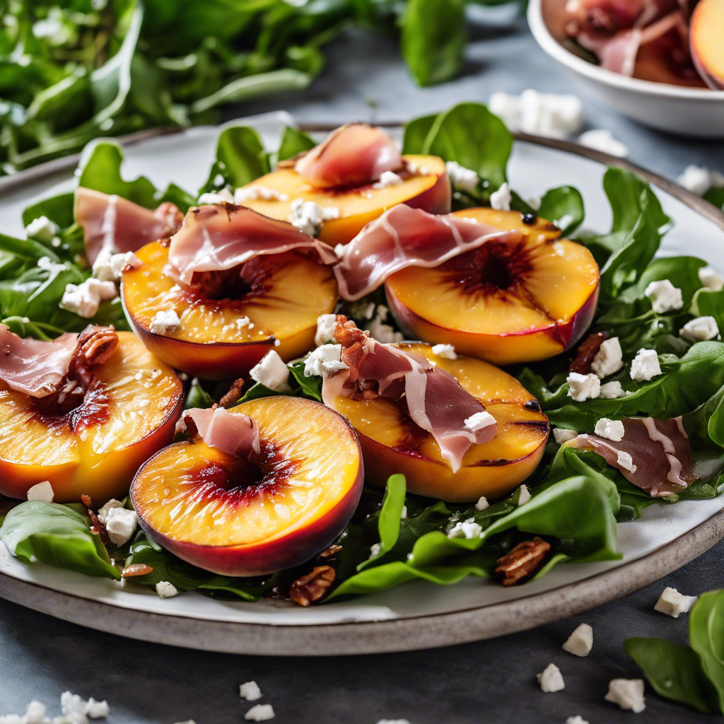 Grilled Peach And Prosciutto Salad Recipe Cookaifood