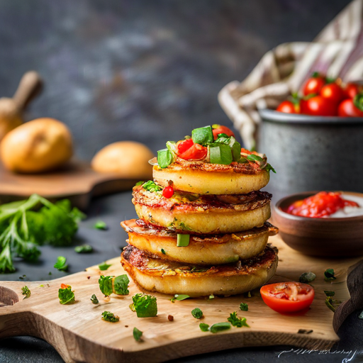 Fried Potato Discs with Cheese