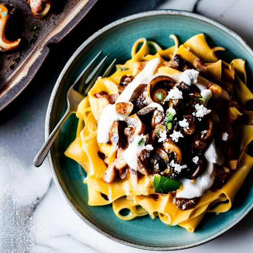 Garlic Chicken Egg Pappardelle Recipe CookAIfood garlic-chicken-egg-pappardelle-recipe-cookaifood