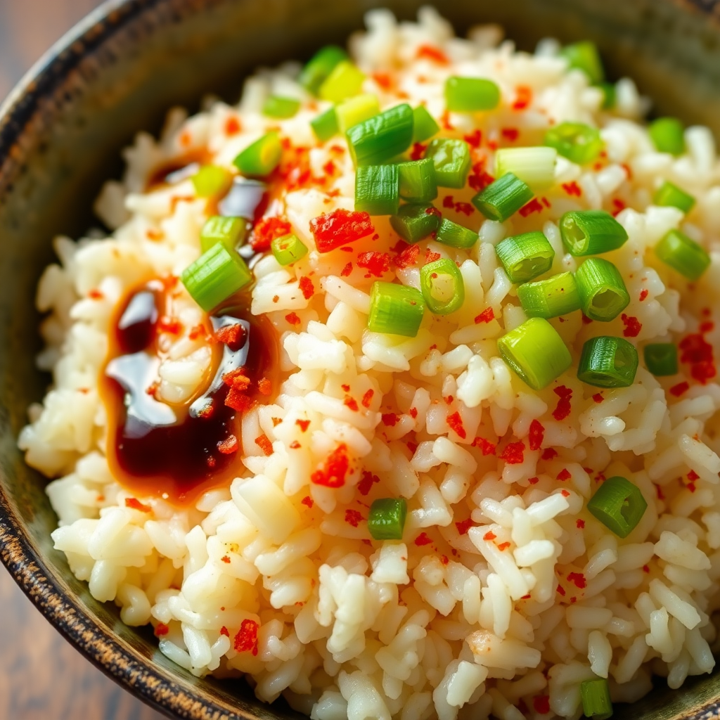 Spicy Garlic Rice Bowl Recipe | cookAIfood