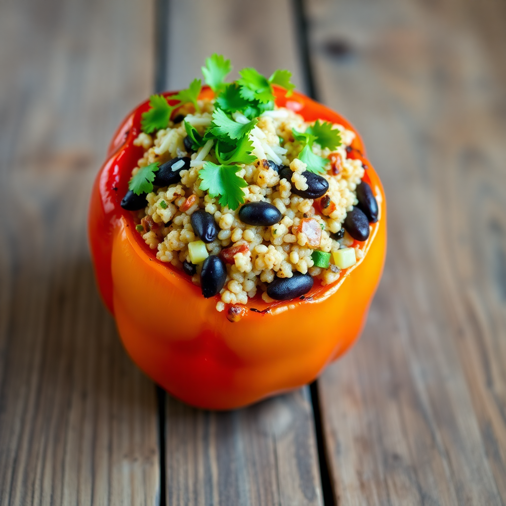 Stuffed Bell Peppers with Quinoa and Black Beans