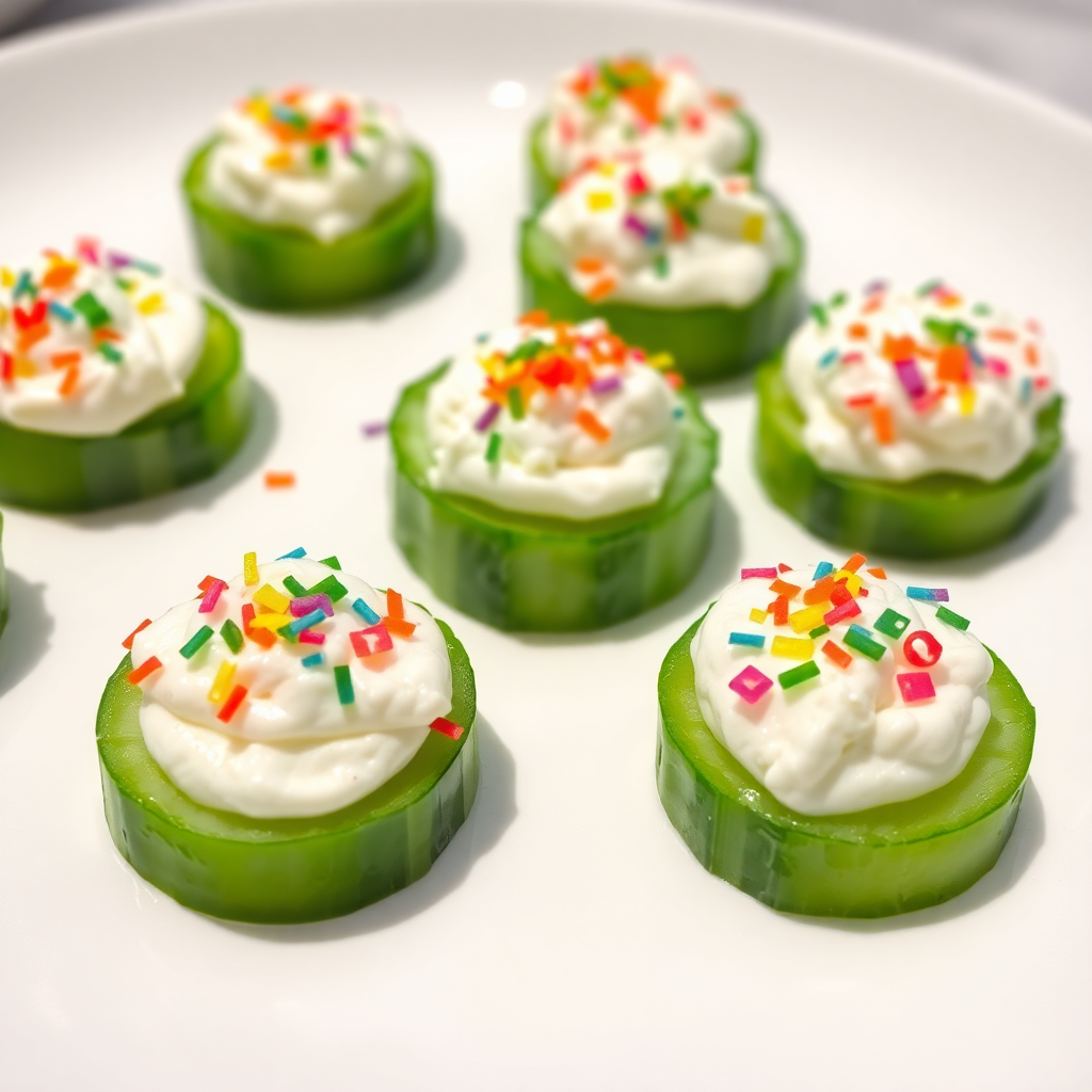 Sweet Cucumber and Cream Cheese Bites
