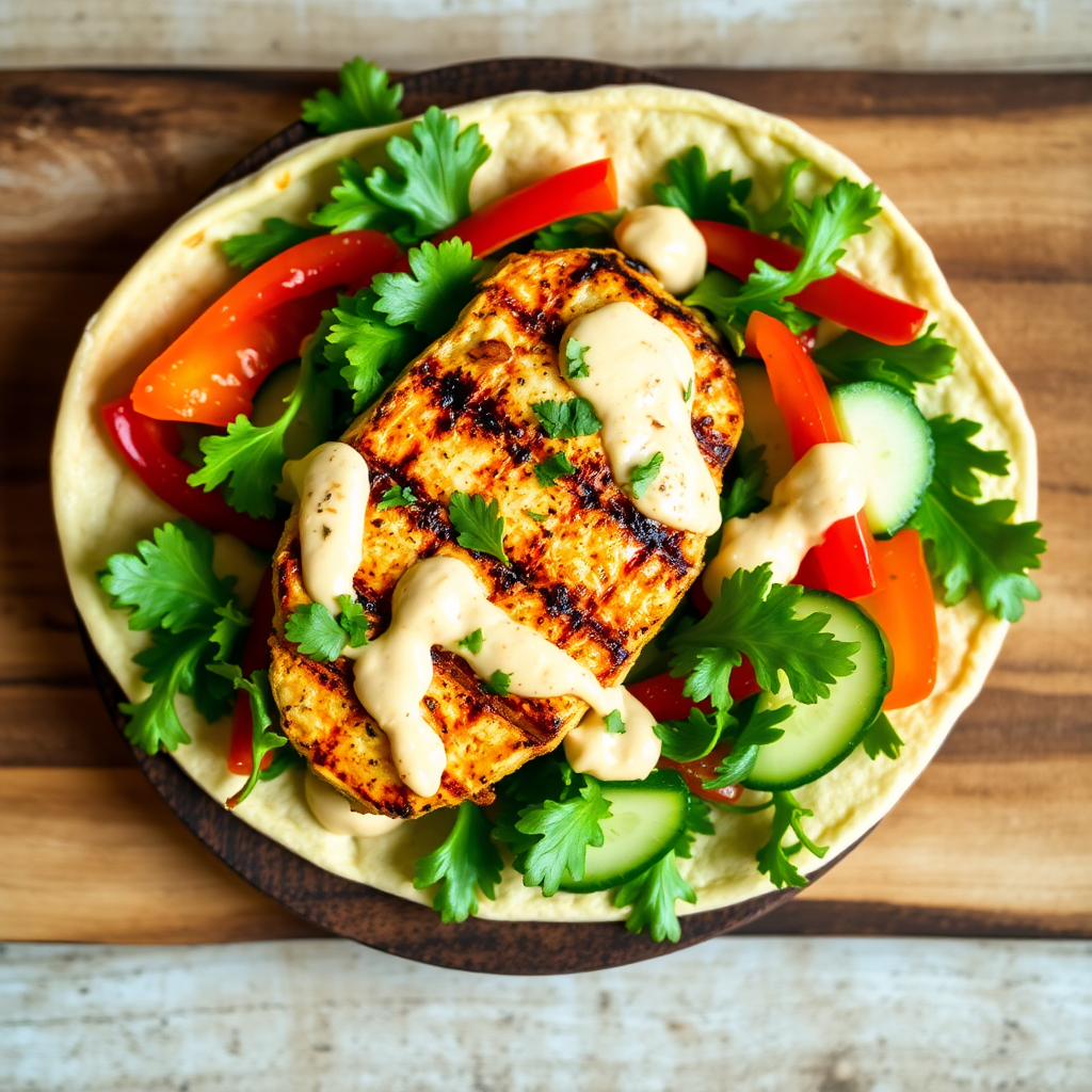 Grilled Lemon-Herb Chicken Wrap