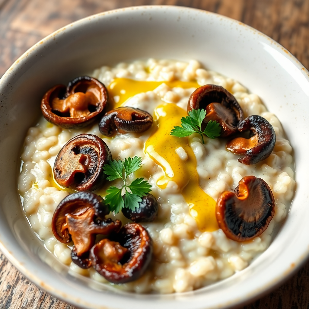 Truffle Risotto with Wild Mushrooms Recipe | cookAIfood