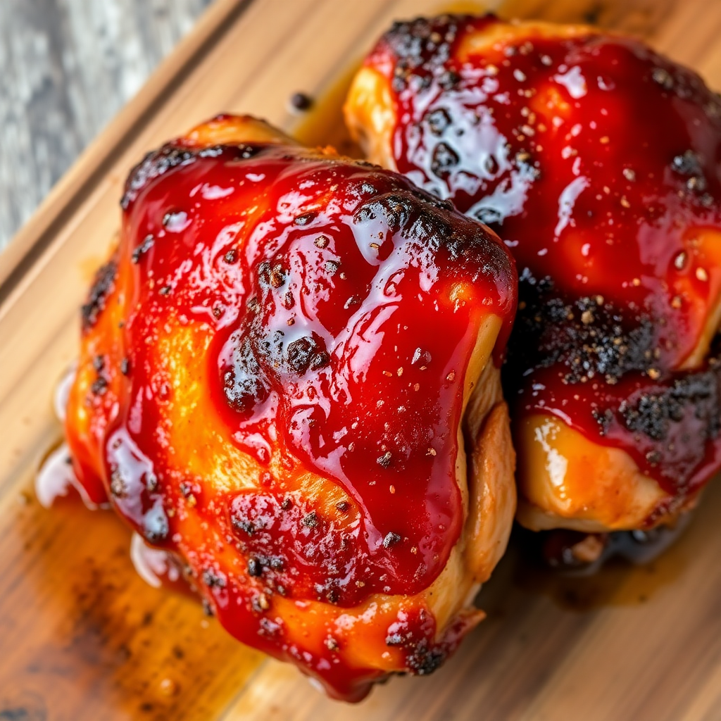Ketchup-Glazed Chicken Thighs