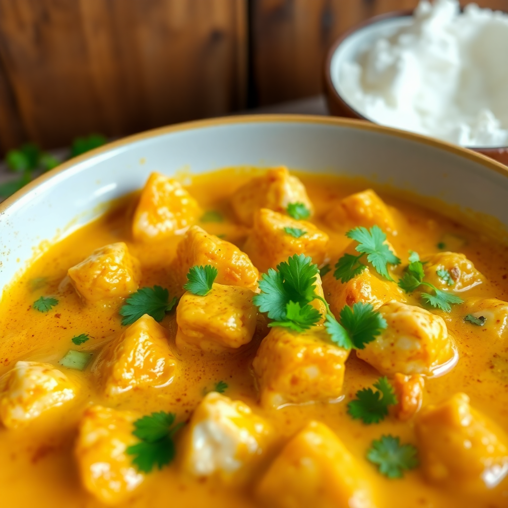Creamy Coconut Chicken Curry Recipe Cookaifood