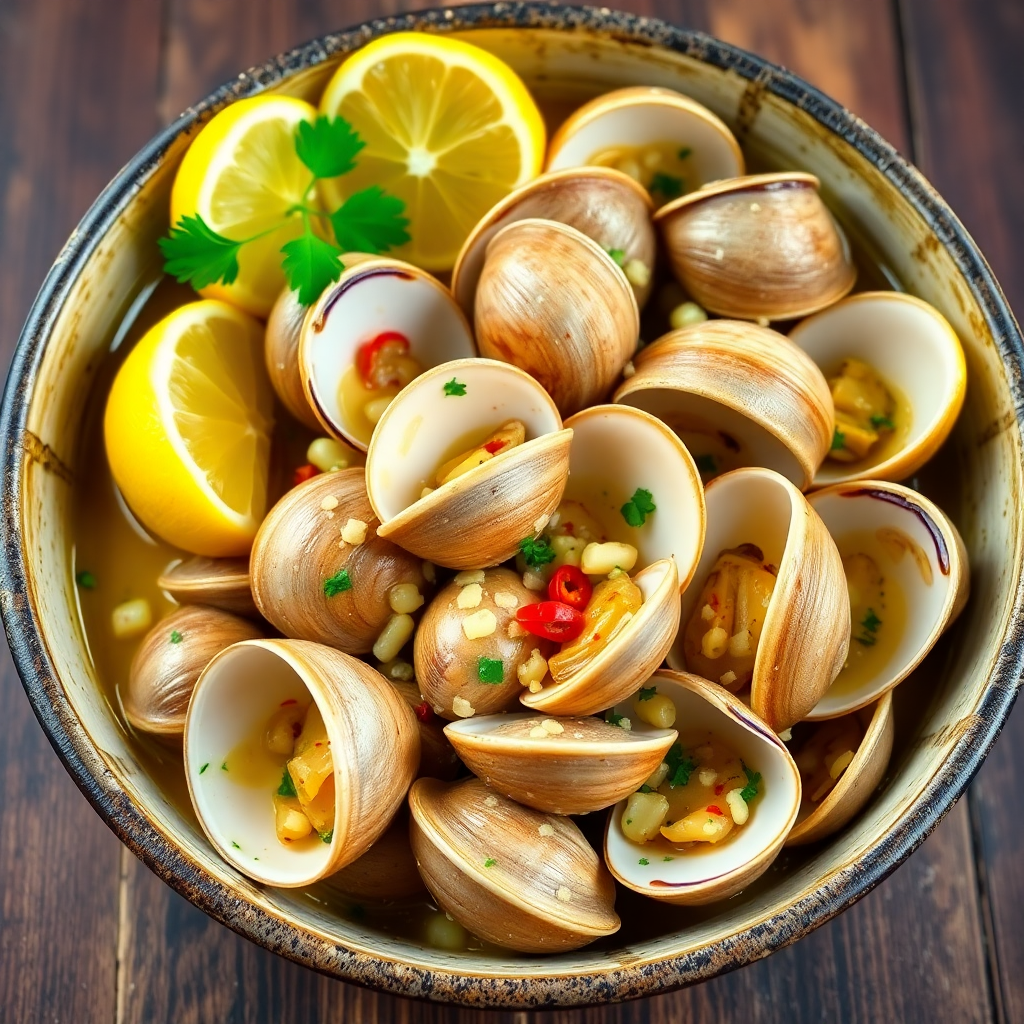 Garlic Butter Clams with Lemon