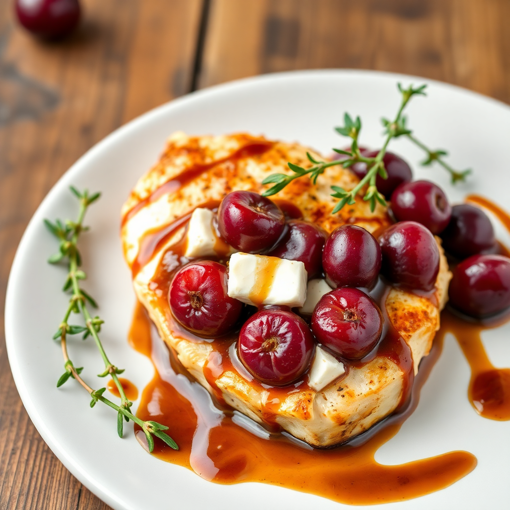 Grape and Goat Cheese Stuffed Chicken