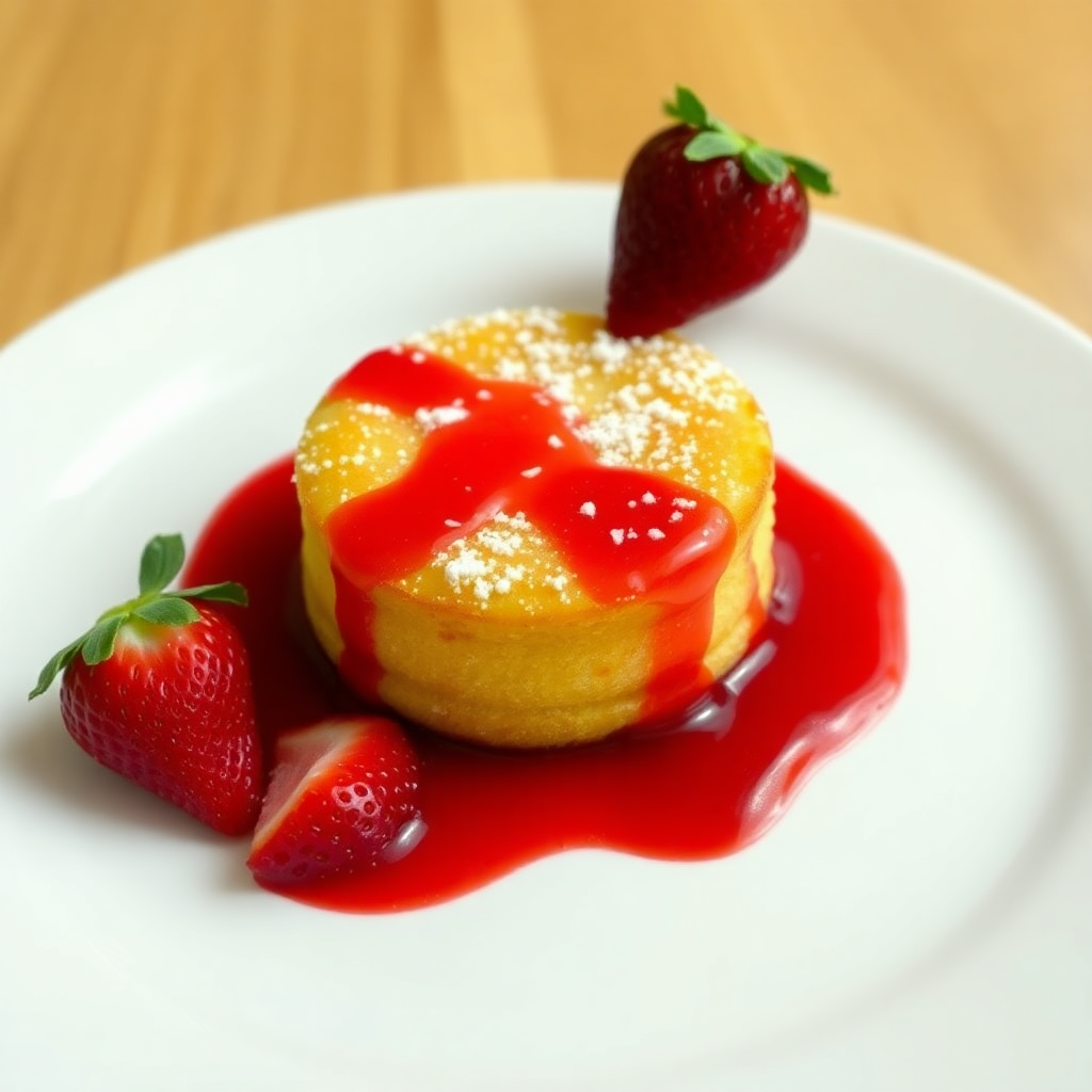 Strawberry Syrup Delight Cake