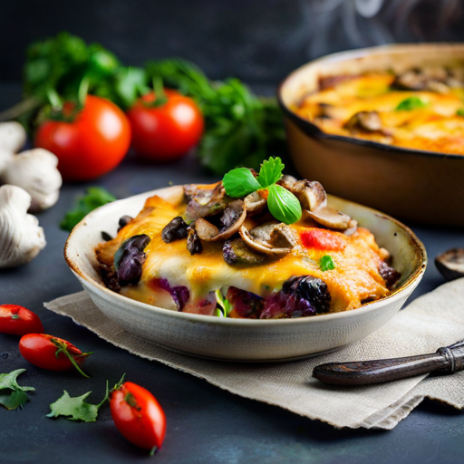 Mushroom and Cheese Casserole Recipe | cookAIfood