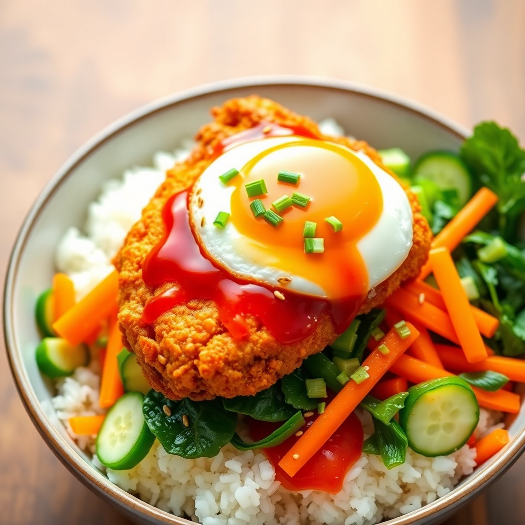 Korean Fried Chicken Bibimbap
