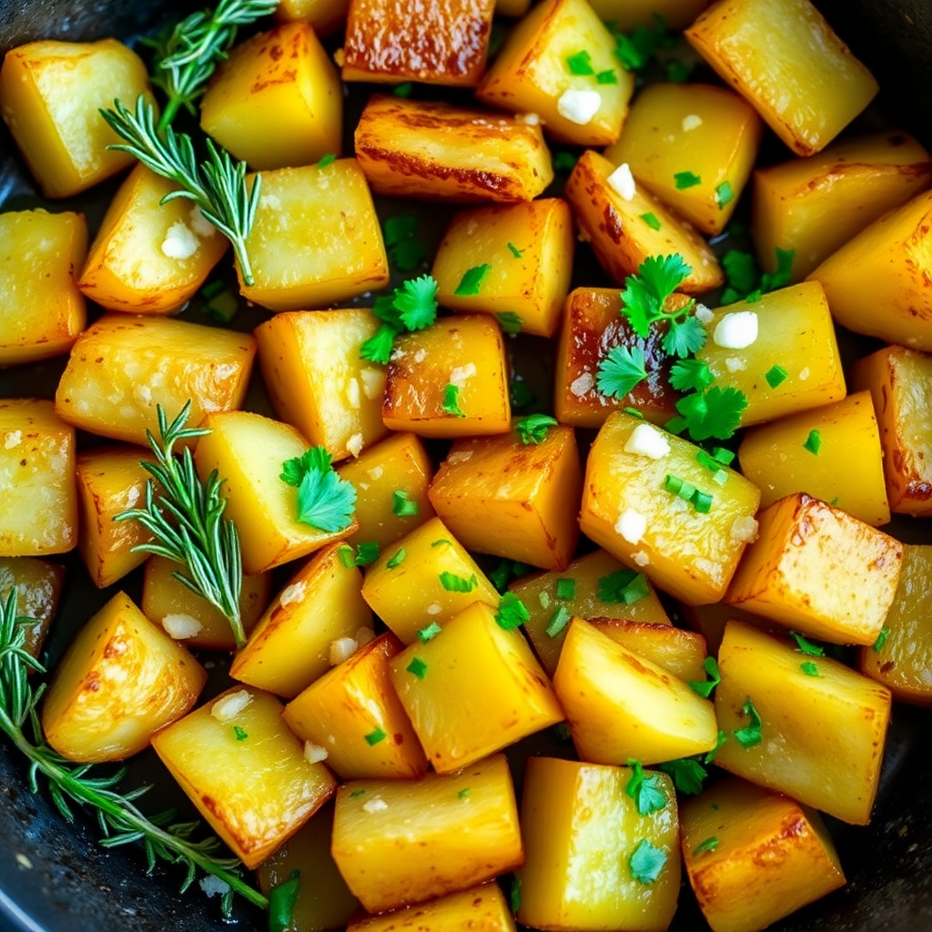 Garlic Herb Potato Skillet