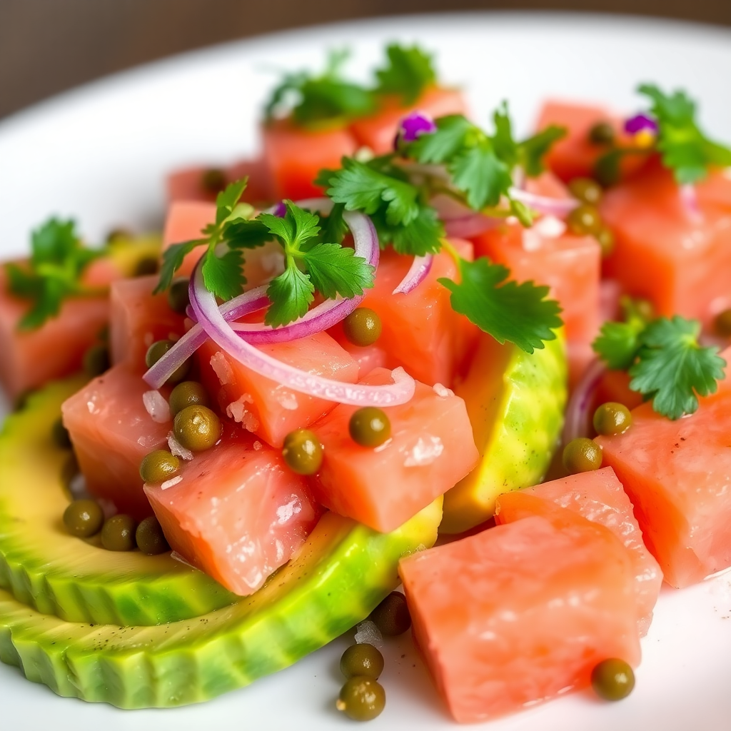 Savory Salmon Tartare with Avocado