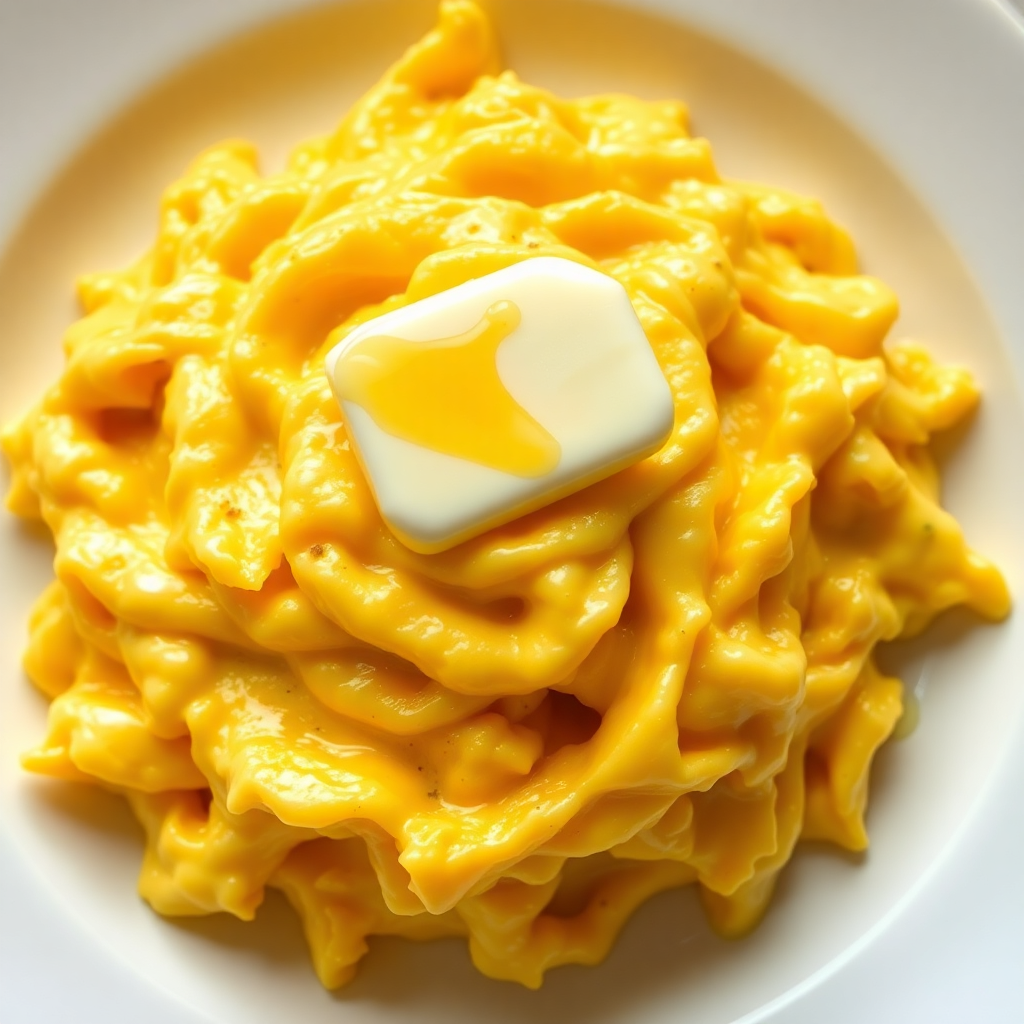 Cheesy Buttered Scrambled Eggs