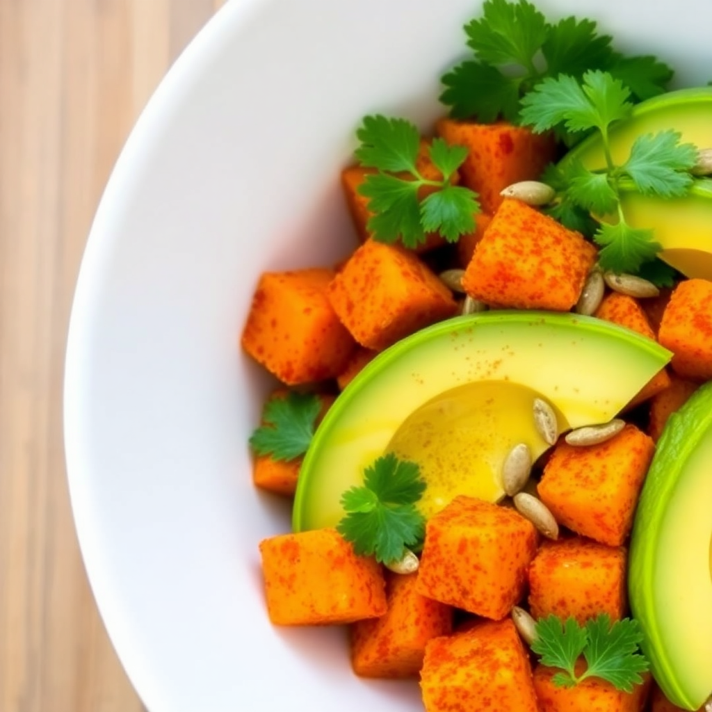 Salted Sweet Potato and Avocado Bowl