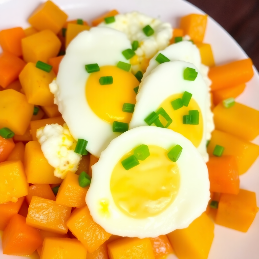 Chinese Curried Buttered Potato and Carrot Stir-Fry with Egg