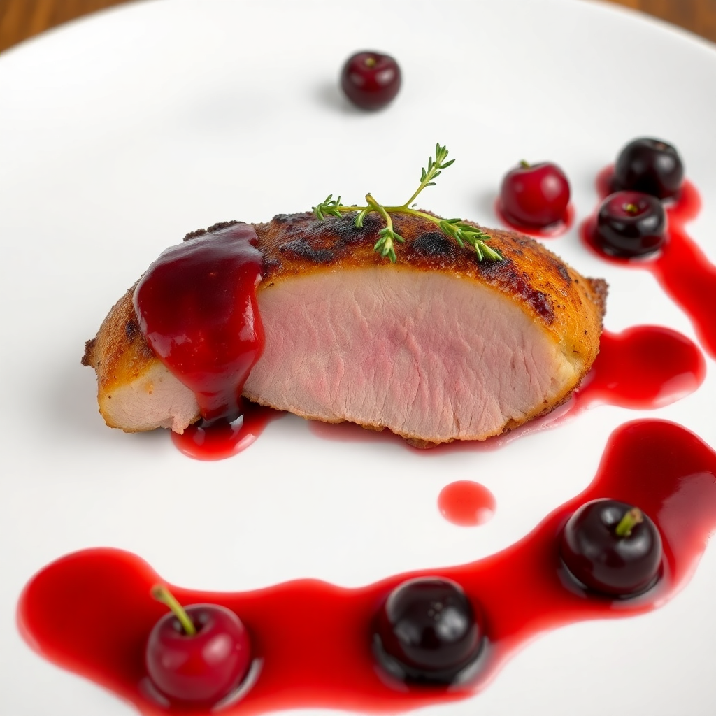 Pan-Seared Duck Breast with Cherry Sauce