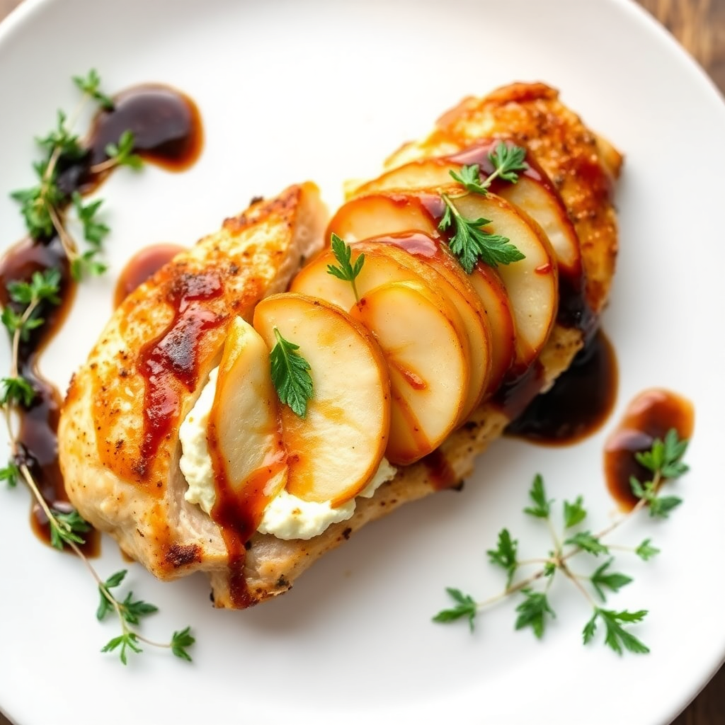 Pear and Goat Cheese Stuffed Chicken Breast
