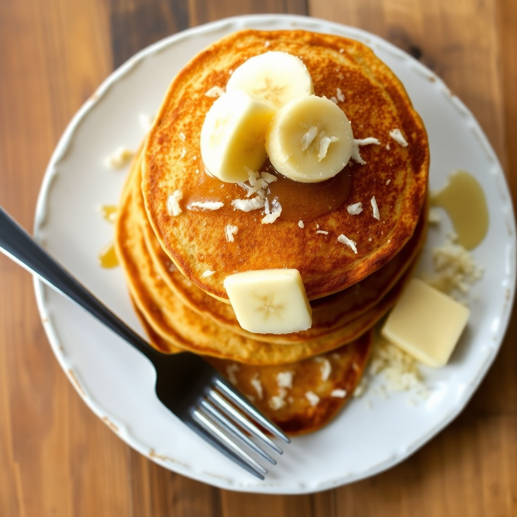 Banana Coconut Pancakes