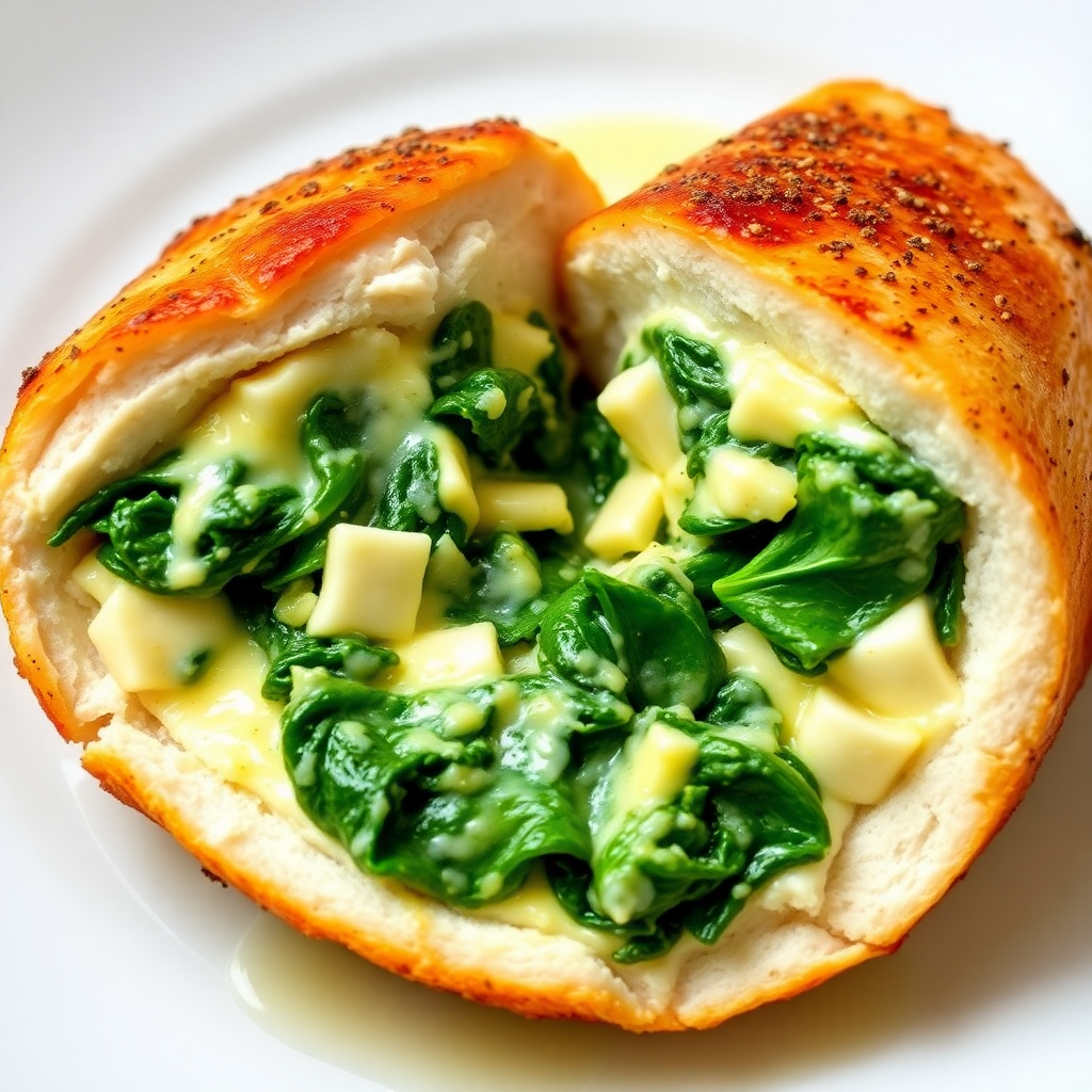 Cheesy Spinach Stuffed Chicken Breast