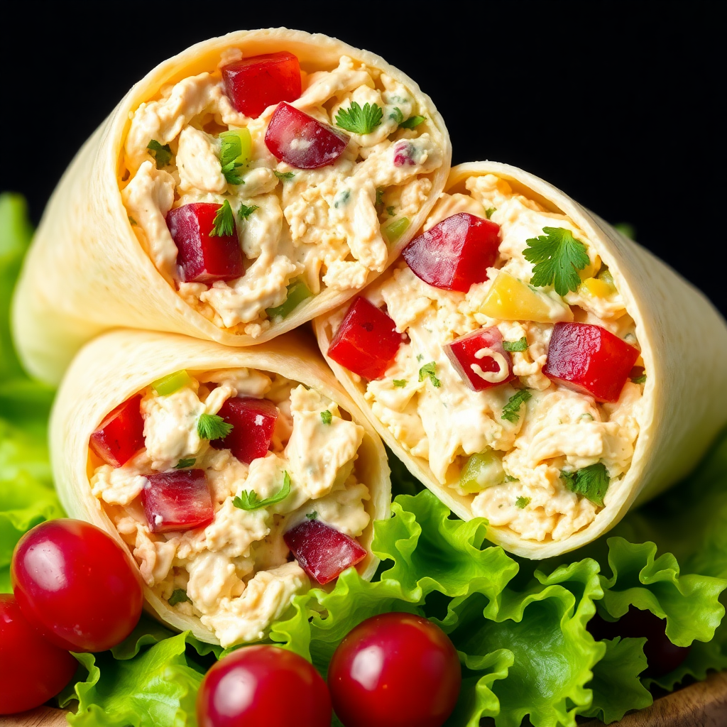 Creamy Mayo Chicken Salad Wrap