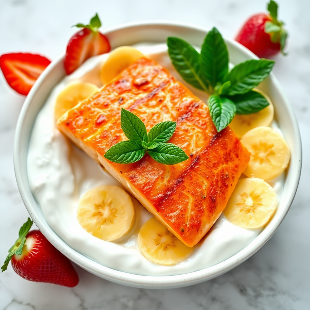 Salmon & Banana Yogurt Breakfast Bowl