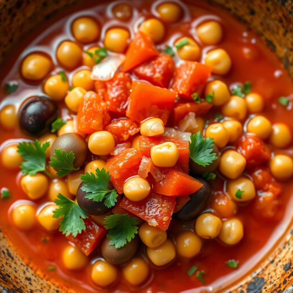 Mediterranean Olive and Chickpea Stew