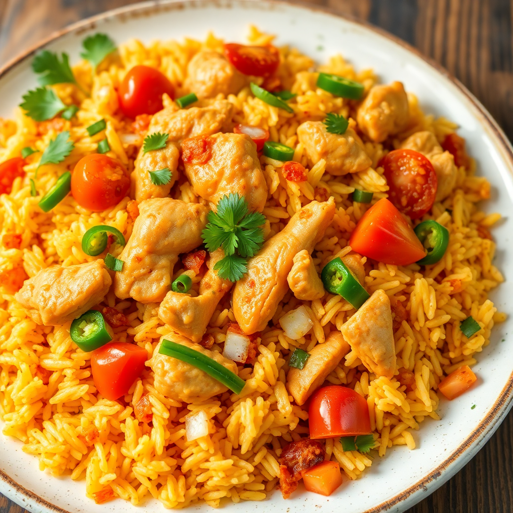 Spicy Chicken Masala Rice