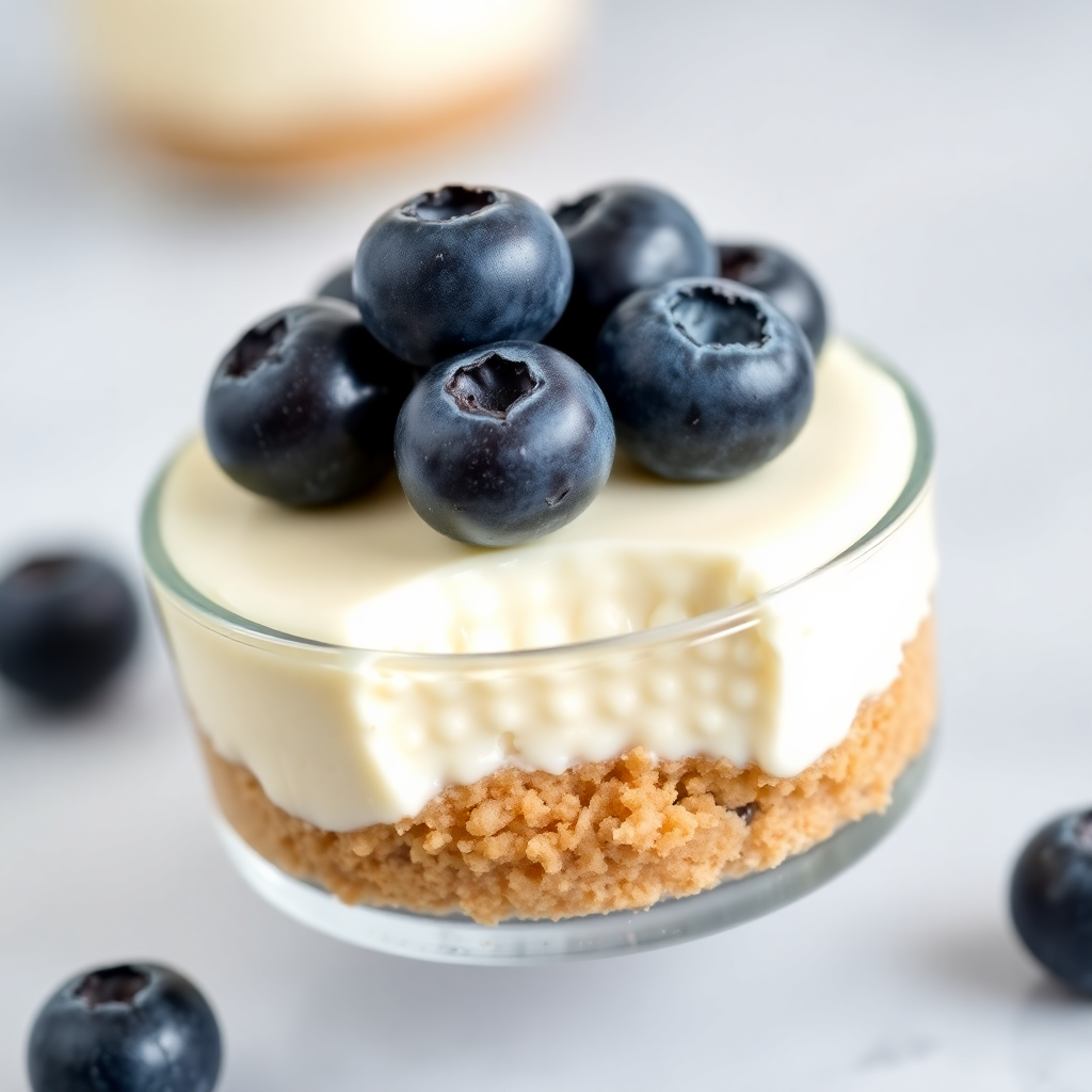 Mini No-Bake Blueberry Cheesecake