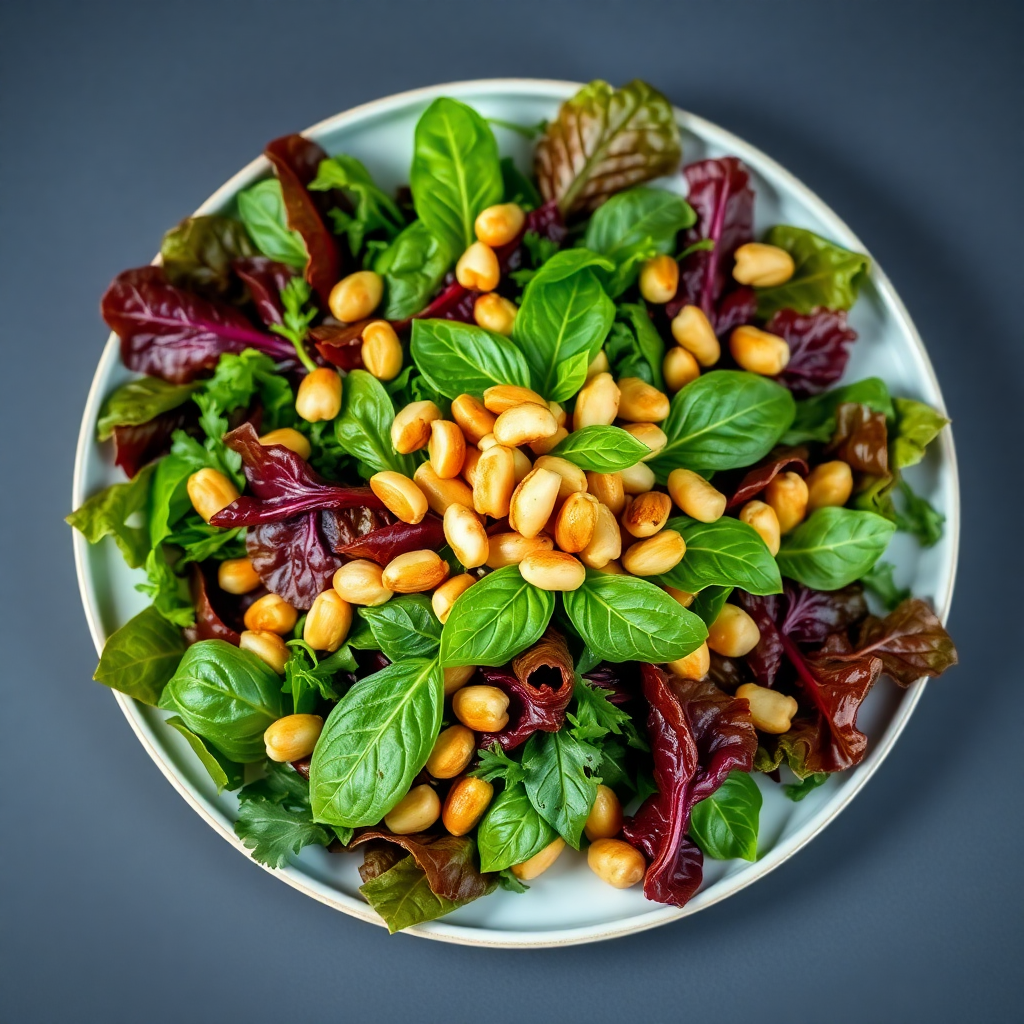 Smoky Oak Leaf Salad with Herb-Infused Tobacco Vinaigrette
