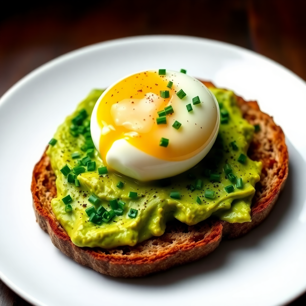 Herbed Soft-Boiled Egg with Avocado Toast