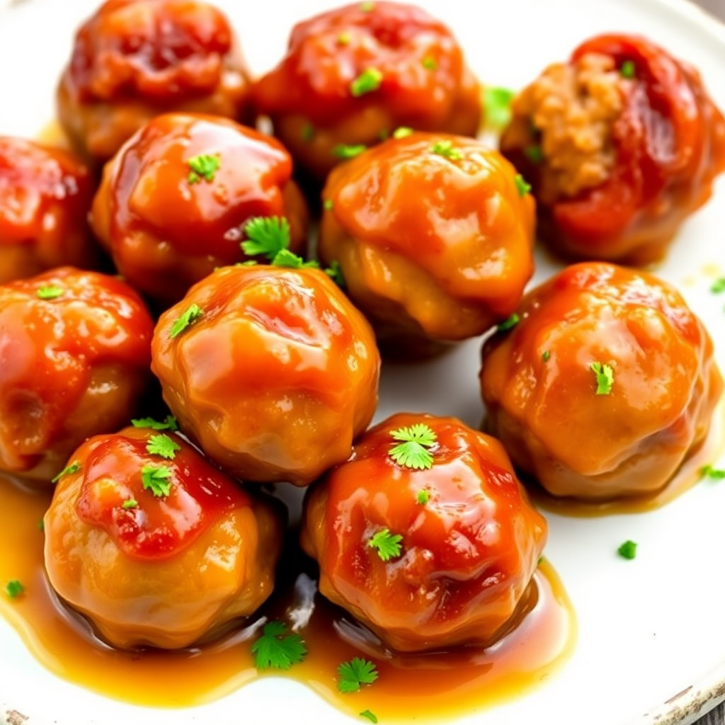Apricot Glazed Turkey Meatballs