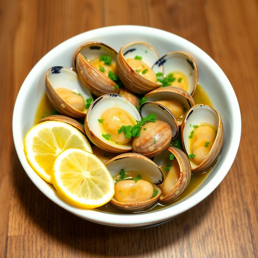 Garlic Butter Steamed Clams
