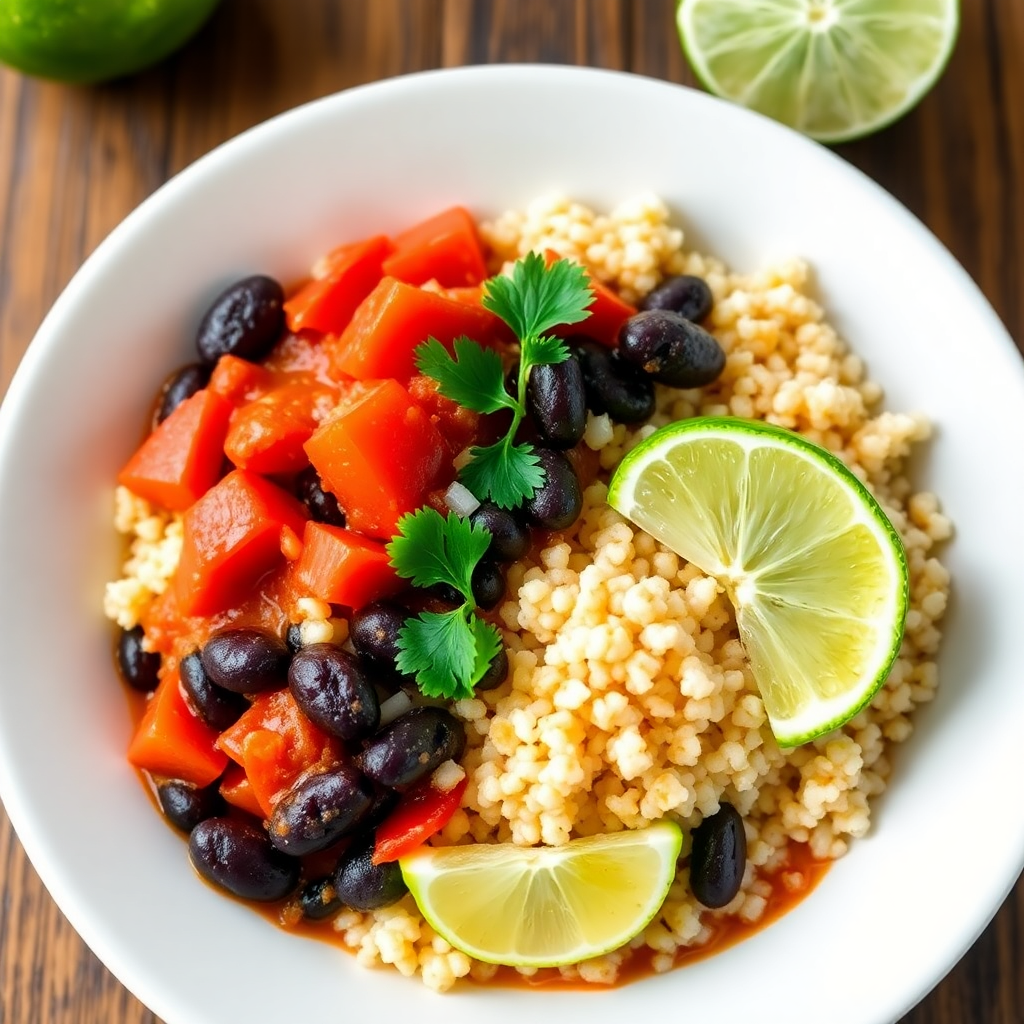 Spicy Black Bean and Quinoa Bowl