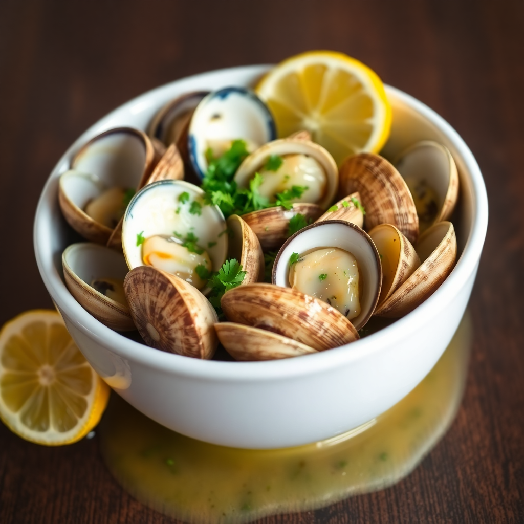 Garlic Butter Steamed Clams