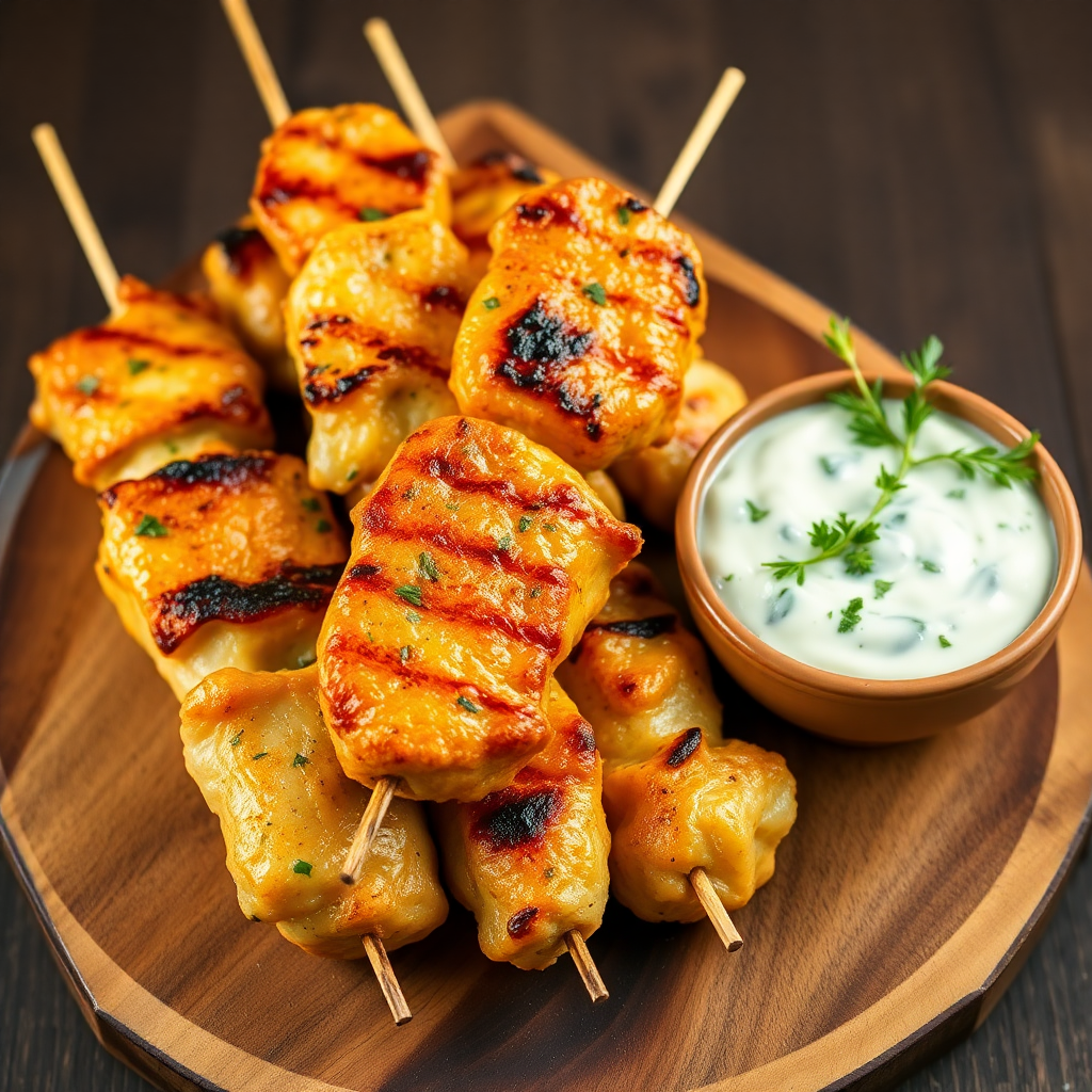 Herb-Marinated Grilled Chicken Skewers