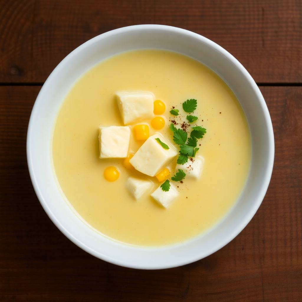 Creamy Paneer and Sweet Corn Soup