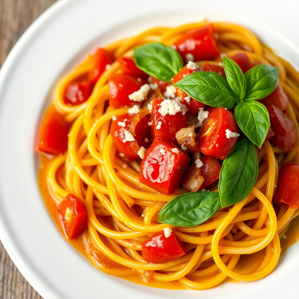 Simple Tomato and Onion Pasta