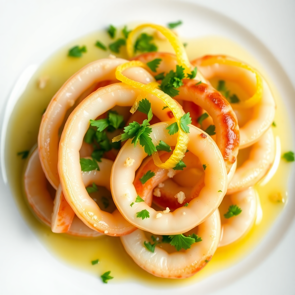 Garlic Lemon Sautéed Squid