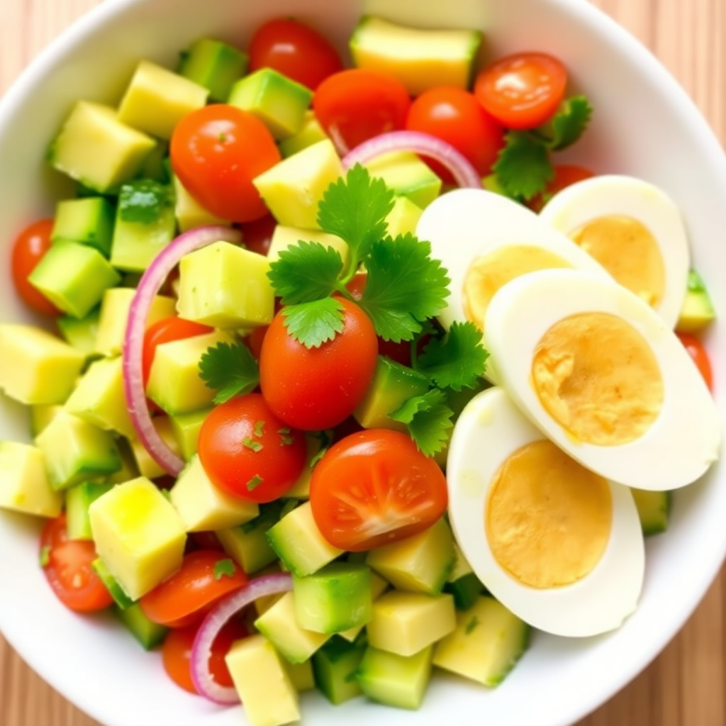 Refreshing Cucumber Avocado Salad Bowl