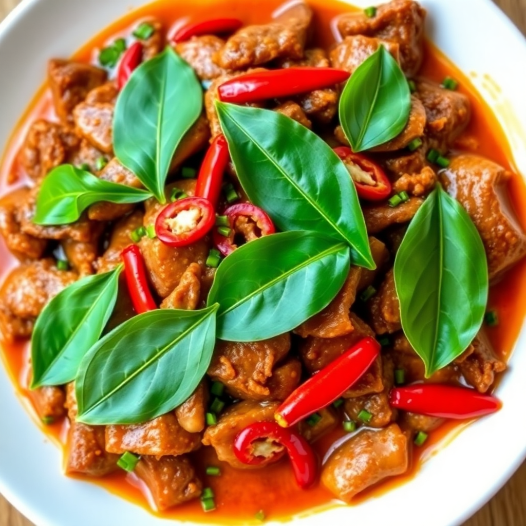 Thai Spicy Stir-Fried Beef (Pad Ped Nua)