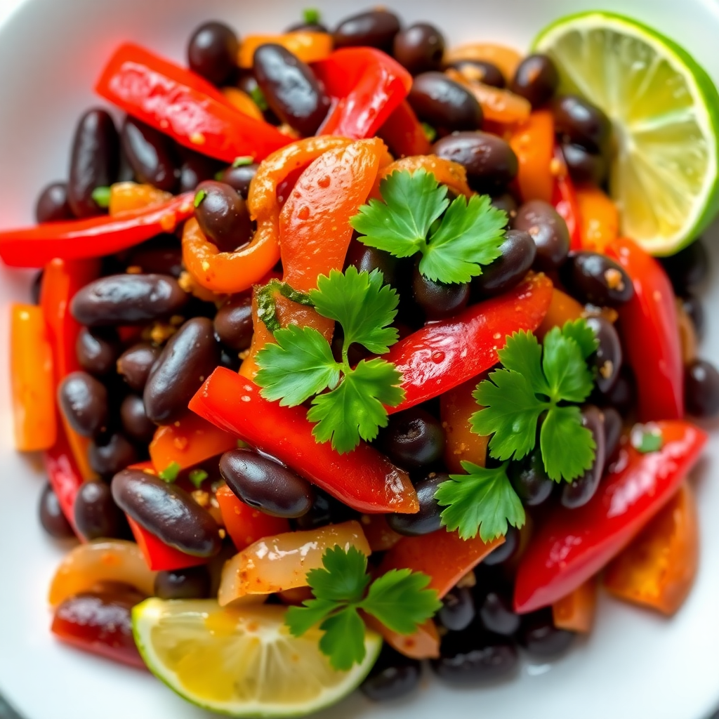Spicy Black Bean and Veggie Stir-Fry