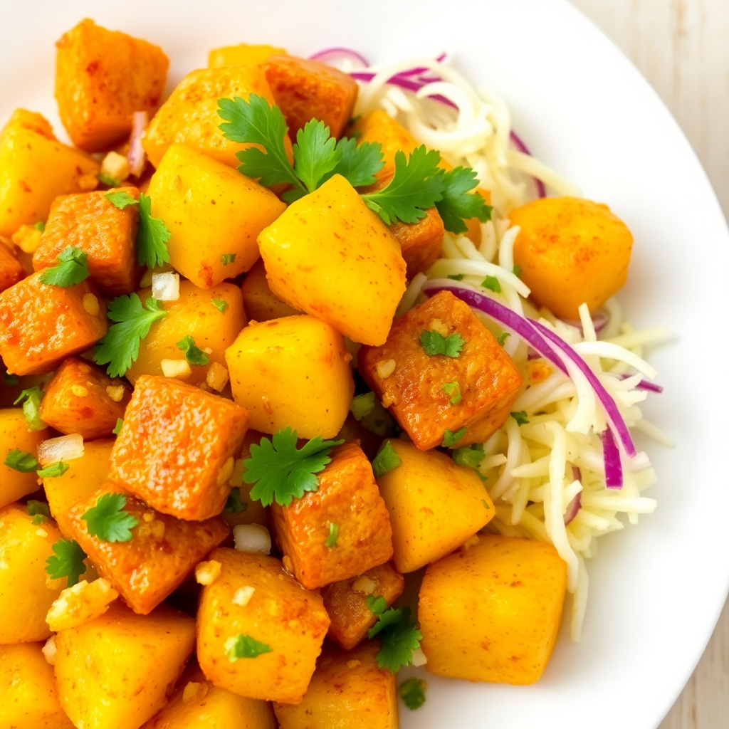 Spiced Soya Chunk and Vegetable Stir-Fry