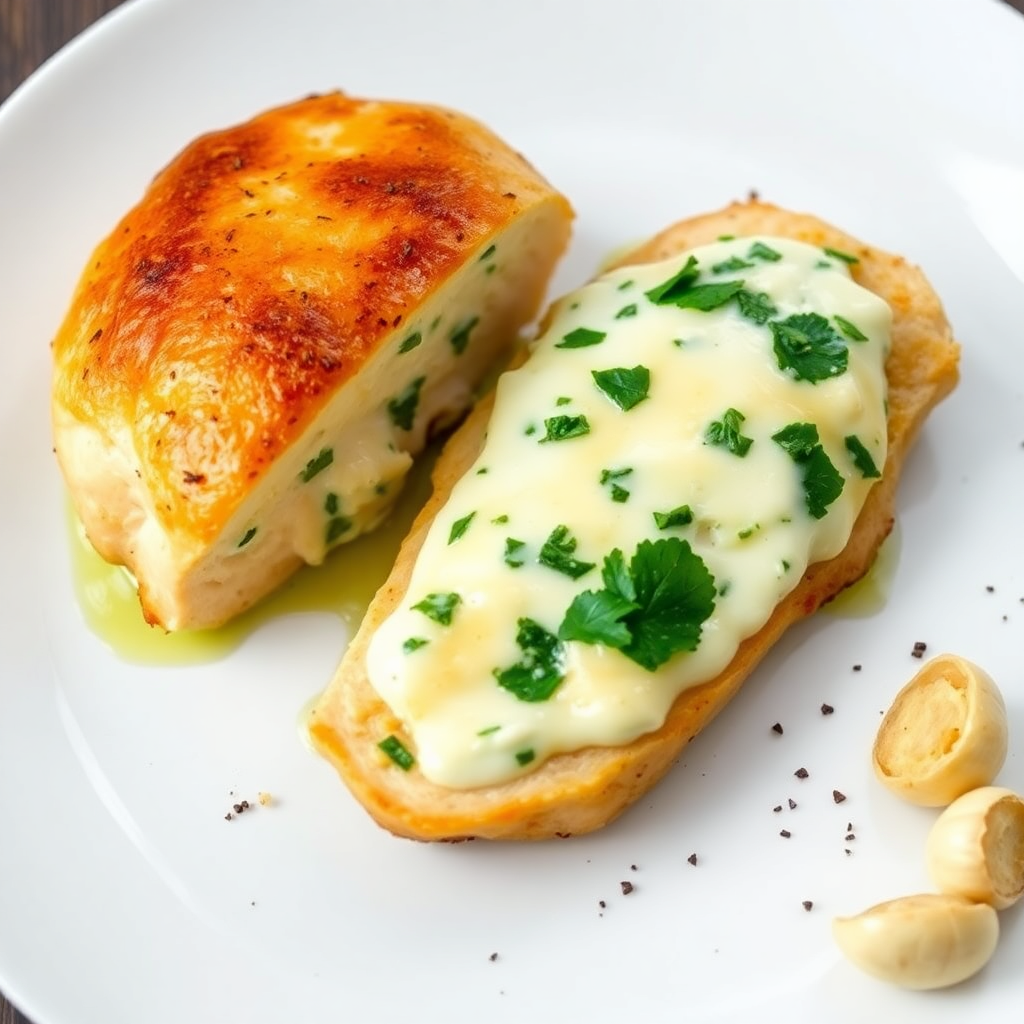 Cheesy Garlic Herb Stuffed Chicken Breast