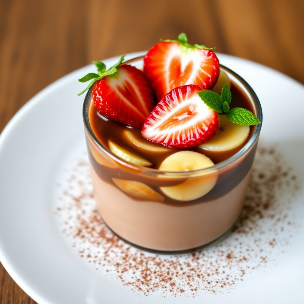 Chocolate Banana Strawberry Custard