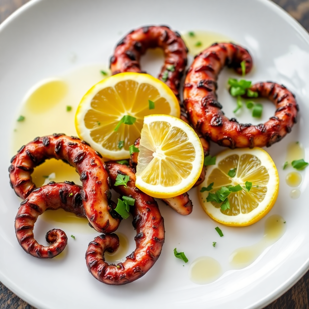 Mediterranean Grilled Octopus with Lemon and Herbs