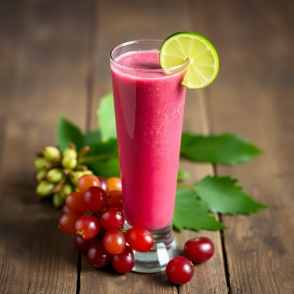 Tropical Red Grape & Prickly Pear Smoothie