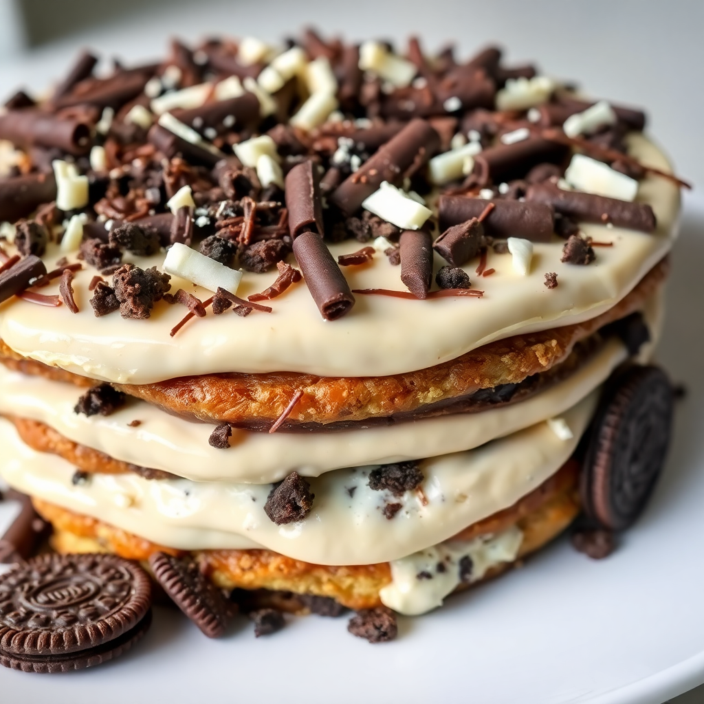 No-Bake Chocolate Croissant Oreo Cake