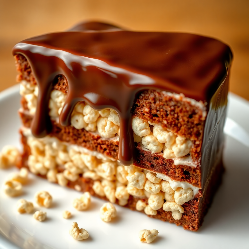 Kinder Crispy Inspired Chocolate Cake