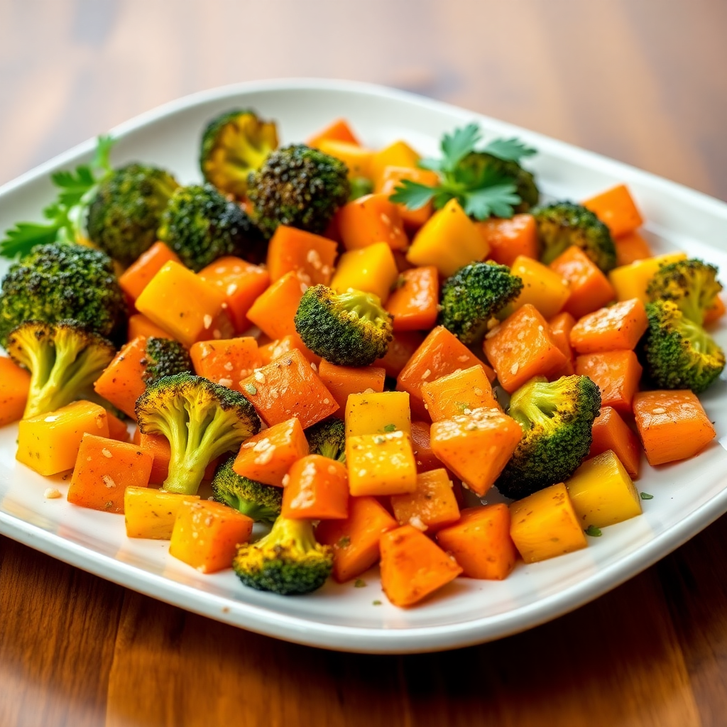 Garlic Roasted Broccoli & Carrot Antipasto